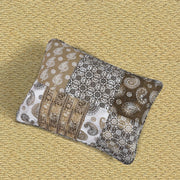 DaDa Bedding Bohemian Olive Brown Moroccan Paisley Floral Filigree Patchwork Cotton Bedspread Set (JHW-885) - DaDa Bedding Collection