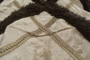 DaDa Bedding Classic Elegant Velvety Ribbons Quilted Coverlet Bedspread Set (YG1024Beige) - DaDa Bedding Collection
