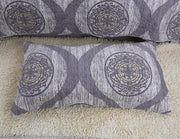 DaDa Bedding Rustic Grey Mosaic Distressed Medallion Reversible Quilted Bedspread Set (SD16299) - DaDa Bedding Collection