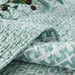 DaDa Bedding Contemporary Mint Green Grey Geometric Cotton Quilted Bedspread Set (JHW-804) - DaDa Bedding Collection