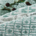 DaDa Bedding Contemporary Mint Green Grey Geometric Cotton Quilted Bedspread Set (JHW-804) - DaDa Bedding Collection
