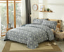 DaDa Bedding Bohemian Navy Blue Floral Medallion Quilted Bedspread Set (14932-3) - DaDa Bedding Collection