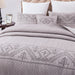 DaDa Bedding Whimsical Lavender Grey Cottage Soft Quilted Coverlet Bedspread Set (JHW866) - DaDa Bedding Collection
