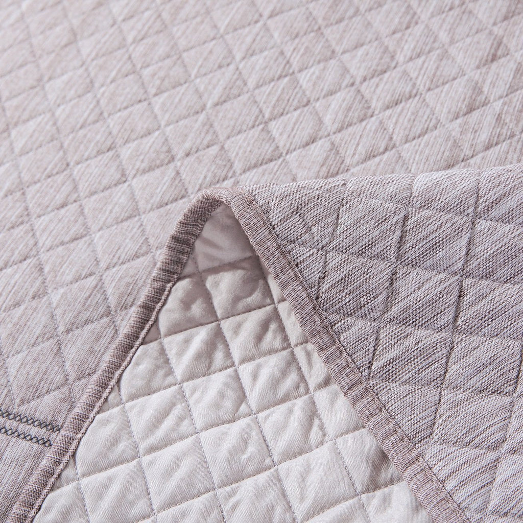 DaDa Bedding Whimsical Lavender Grey Cottage Soft Quilted Coverlet Bedspread Set (JHW866) - DaDa Bedding Collection