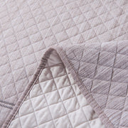 DaDa Bedding Whimsical Lavender Grey Cottage Soft Quilted Coverlet Bedspread Set (JHW866) - DaDa Bedding Collection