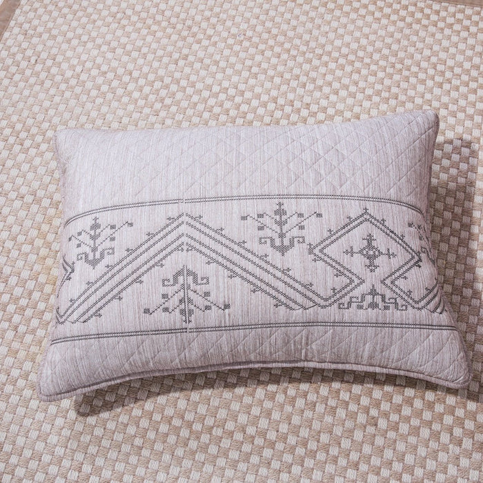 DaDa Bedding Whimsical Lavender Grey Cottage Soft Quilted Coverlet Bedspread Set (JHW866) - DaDa Bedding Collection