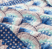 DaDa Bedding Mediterranean Blue Mint Green Patchwork Quilted Bedspread Set (JHW-884) - DaDa Bedding Collection