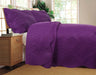 BEDSPREAD - DaDa Bedding Midnight Vineyard Purple Thin & Lightweight Quilted Bedspread Set (LH188) - DaDa Bedding Collection