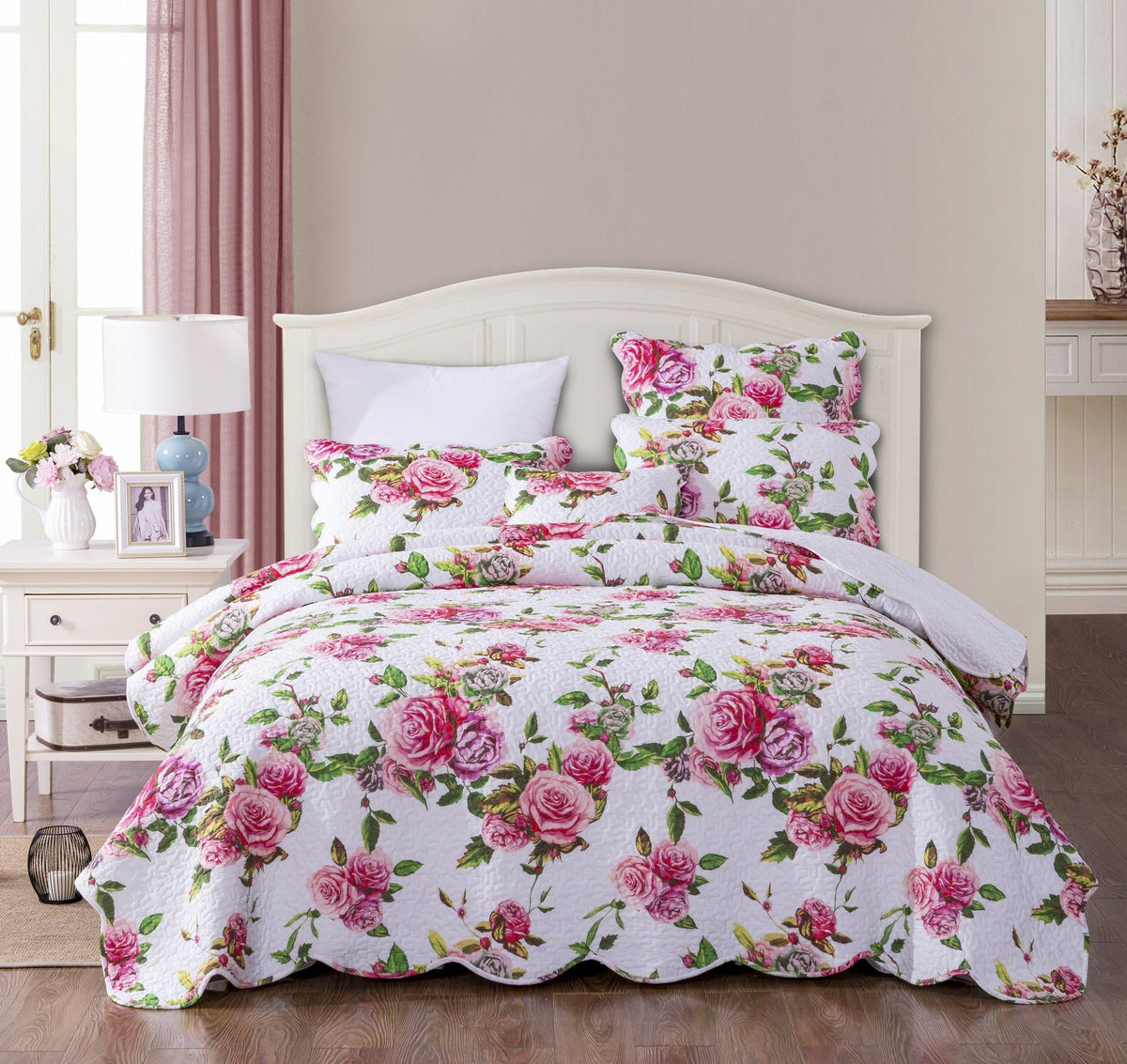 Pink shop floral bedding