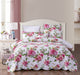 DaDa Bedding Romantic Roses Lovely Spring Pink Floral Quilted Scalloped Bedspread Set (JHW879) - DaDa Bedding Collection