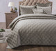 DaDa Bedding Velvety Soft Taupe Grey Velour Coverlet Bedspread Quilt Set (JHW831) - DaDa Bedding Collection