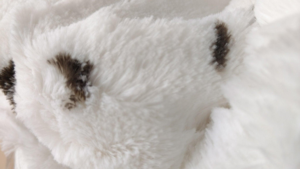 DaDa Bedding Luxury Cow Hide Skin Farm Animal Sherpa Fleece Soft Warm Throw Twin Blanket - DaDa Bedding Collection