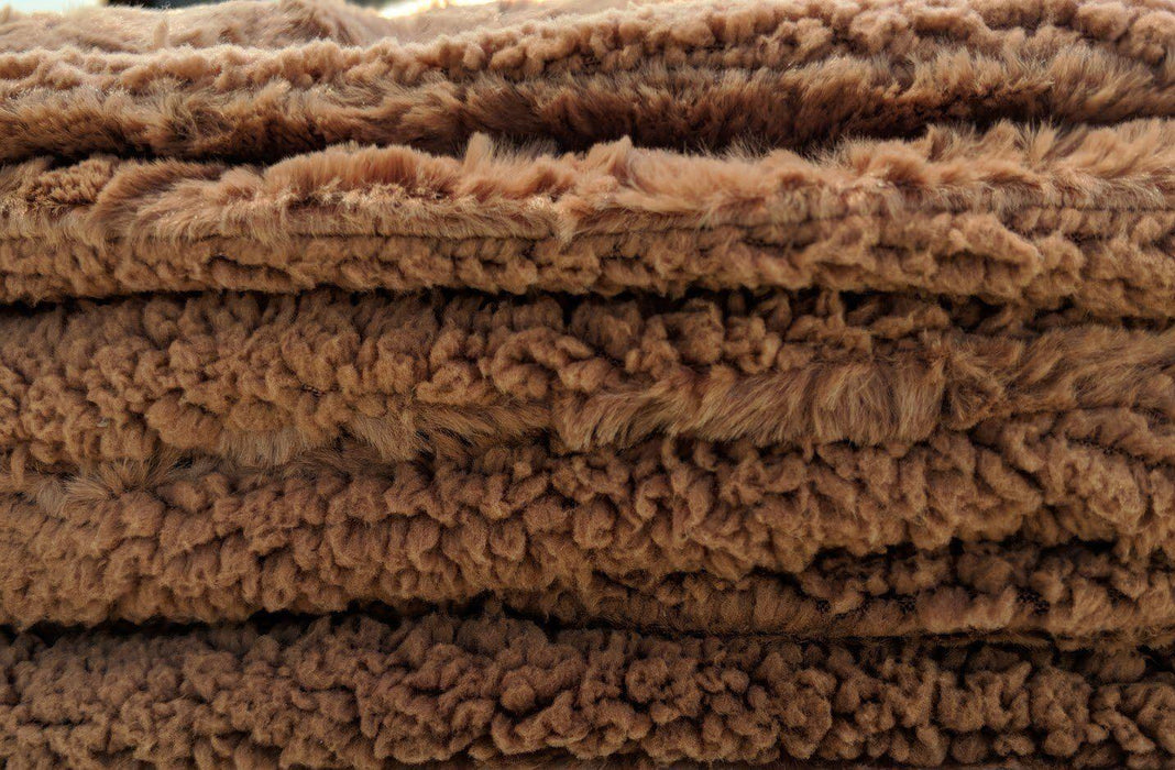 DaDa Bedding Luxurious Earthy Chocolate Brown Soft Warm Faux Fur Throw Blanket (K2) - DaDa Bedding Collection