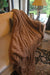DaDa Bedding Luxurious Earthy Chocolate Brown Soft Warm Faux Fur Throw Blanket (K2) - DaDa Bedding Collection