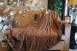 DaDa Bedding Luxurious Earthy Chocolate Brown Soft Warm Faux Fur Throw Blanket (K2) - DaDa Bedding Collection