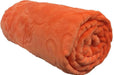 DaDa Bedding Solid Floral Orange Pattern Soft Flannel Fleece Throw Blanket - Twin - 66" x 90" - DaDa Bedding Collection