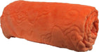 DaDa Bedding Solid Floral Orange Pattern Soft Flannel Fleece Throw Blanket - Twin - 66" x 90" - DaDa Bedding Collection