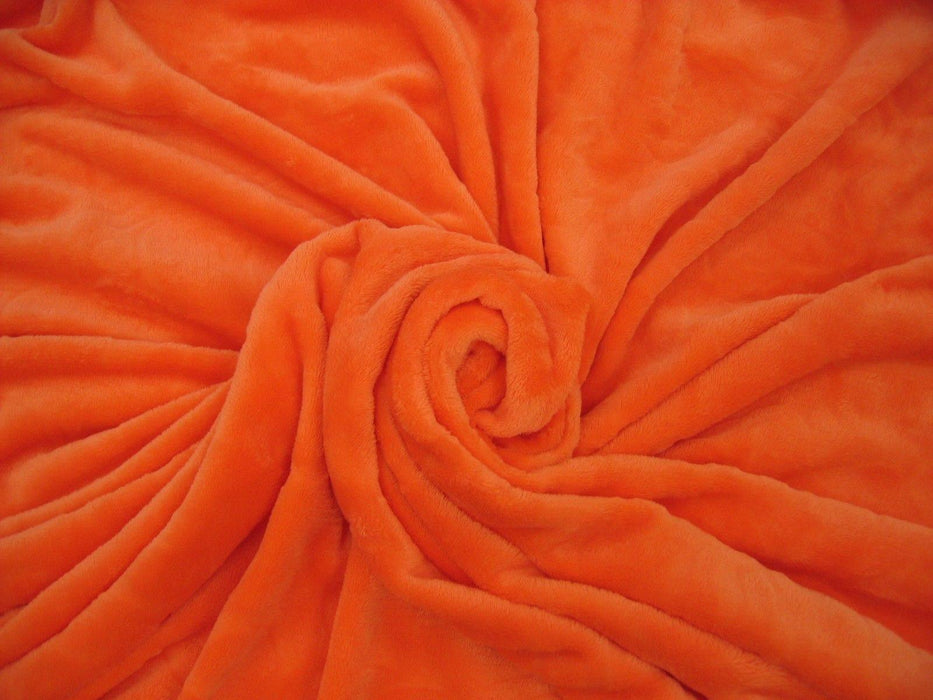 DaDa Bedding Solid Floral Orange Pattern Soft Flannel Fleece Throw Blanket - Twin - 66" x 90" - DaDa Bedding Collection