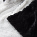DaDa Bedding Luxury Midnight Black Sherpa Backside Faux Fur Throw Blanket (3) - DaDa Bedding Collection