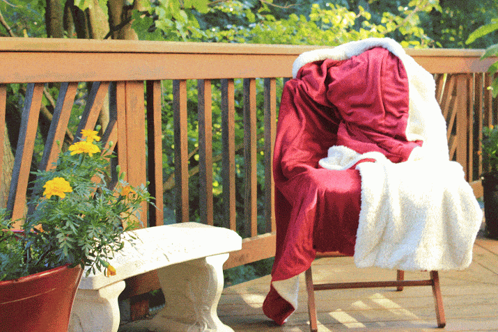 Tache Holiday Red Microfleece with Sherpa Back Throw Blanket - DaDa Bedding Collection