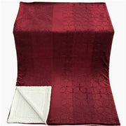 Tache Solid Embossed Merlot Red Sherpa Throw Blanket - DaDa Bedding Collection