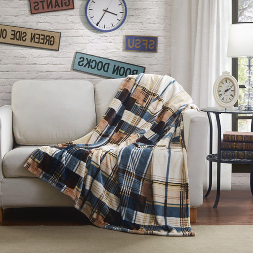 Blanket/ Throw - Tache Super Soft Winter Cabin Flannel Polyester Throw Blanket - DaDa Bedding Collection