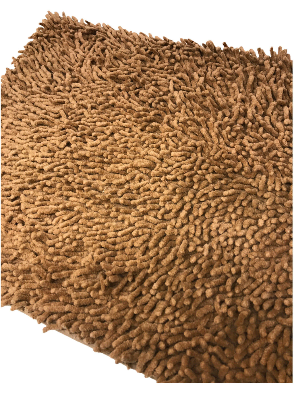 DaDa Bedding Coffee Brown Shaggy Soft Chenille Noodle Carpet Rug Bath Mat - DaDa Bedding Collection