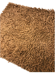 DaDa Bedding Coffee Brown Shaggy Soft Chenille Noodle Carpet Rug Bath Mat - DaDa Bedding Collection