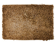 DaDa Bedding Coffee Brown Shaggy Soft Chenille Noodle Carpet Rug Bath Mat - DaDa Bedding Collection