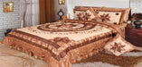 Comforter - DaDa Bedding Floral Medallion Honeymoon Beige Brown Comforter Set, King, 5-Pieces (BM6123L) - DaDa Bedding Collection