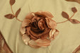 DaDa Bedding Diamond of Night Brown Beige Floral Stars Ruffles Comforter Set (BM915L) - DaDa Bedding Collection