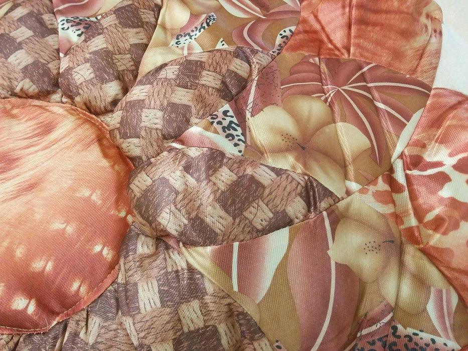 DaDa Bedding Floral Autumn Leaves Warm Bronze Bedspread Comforter Set (BM4304L) - DaDa Bedding Collection