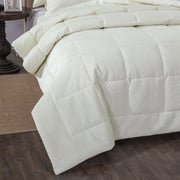 DaDa Bedding Dreamy Soft Velvet Ivory White Plush Velour Tufted Quilted Comforter Set (JHW861) - DaDa Bedding Collection