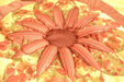 DaDa Bedding Sunset Rubies Red Burgundy Beige Floral Ruffles Comforter Set - Twin Size (BM465L-1) - DaDa Bedding Collection