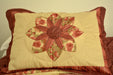 DaDa Bedding Sunset Rubies Red Burgundy Beige Floral Ruffles Comforter Set - Twin Size (BM465L-1) - DaDa Bedding Collection