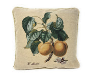 DaDa Bedding Apricot Fruit Elegant Accent Throw Pillow Cushion Cover - 1-Piece - 18" - DaDa Bedding Collection