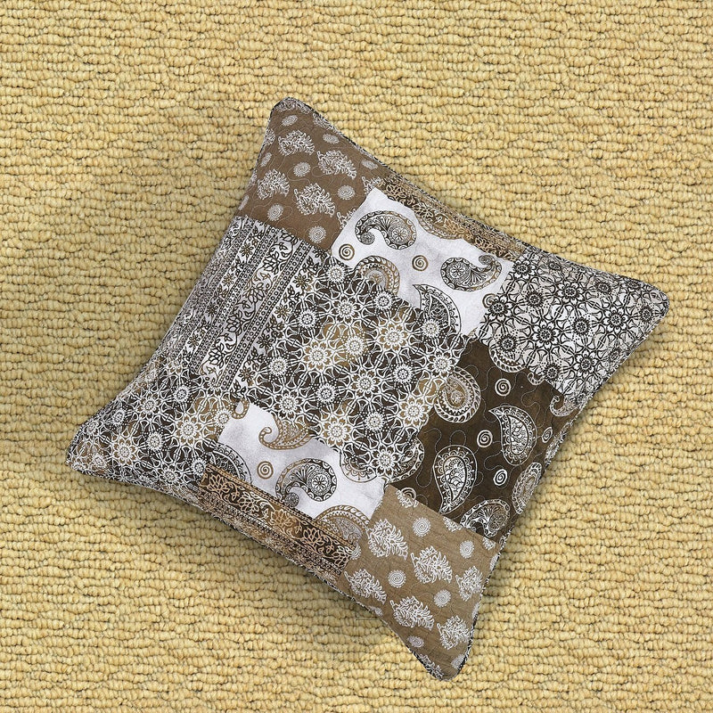 DaDa Bedding Bohemian Patchwork Moroccan Paisley Dreams Euro Pillow Sham Cover, 26" x 26" (JHW885) - DaDa Bedding Collection