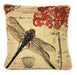 DaDa Bedding Dragonfly Dreams Elegant Insect Bug Throw Pillow Cushion Cover - 1-Piece - 18"-DaDa Bedding Collection