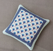 DaDa Bedding Mediterranean Fans Breezy Waves Minty Blue Euro Pillow Sham Cover, 26" x 26" (JHW884) - DaDa Bedding Collection