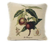 DaDa Bedding Nectarine Fruits Elegant Accent Throw Pillow Cushion Cover - 18" - 1-Piece - DaDa Bedding Collection