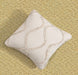 DaDa Bedding Set of 2 Charming Country Tufted Ivory Tan Ruffles Throw Pillow Covers - 18" x 18" (JHW873) - DaDa Bedding Collection