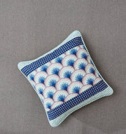 DaDa Bedding Set of 2-Pieces Mediterranean Fans Waves Minty Blue Throw Pillow Covers, 18" x 18" (JHW884) - DaDa Bedding Collection