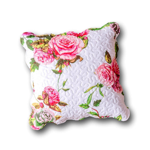 CUSHION COVER - DaDa Bedding Set of 2 Romantic Roses Spring Floral Pink Throw Pillow Covers, 18" (JHW879) - DaDa Bedding Collection