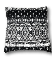 DaDa Bedding Aztec Black & White Diamonds Throw Pillow Covers - 18" x 18" 2-Pack (C14800-1-CC) - DaDa Bedding Collection