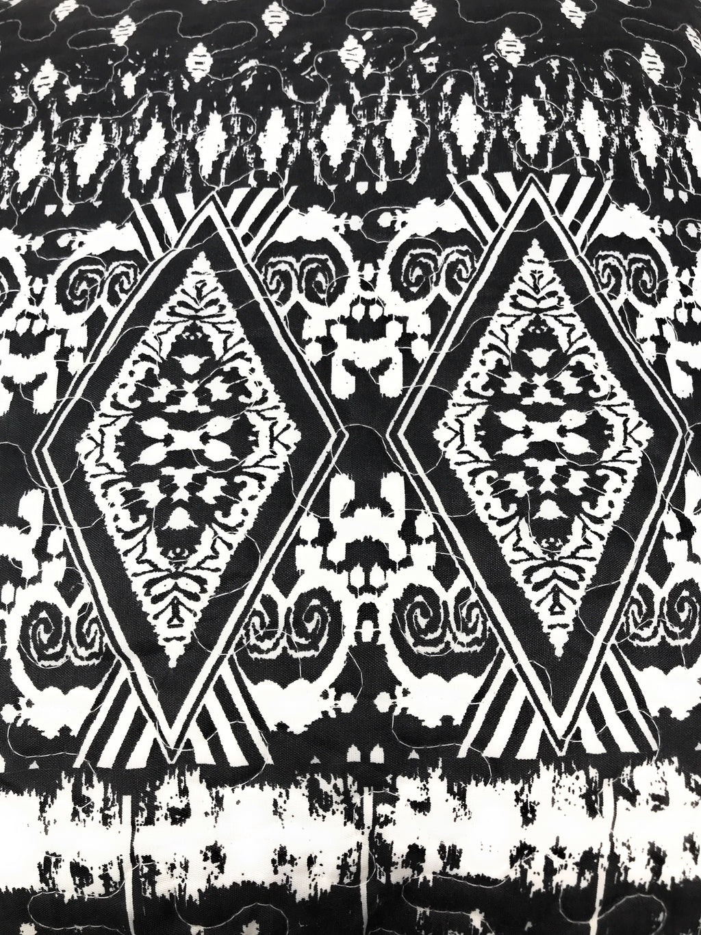 DaDa Bedding Aztec Black & White Diamonds Throw Pillow Covers - 18" x 18" 2-Pack (C14800-1-CC) - DaDa Bedding Collection