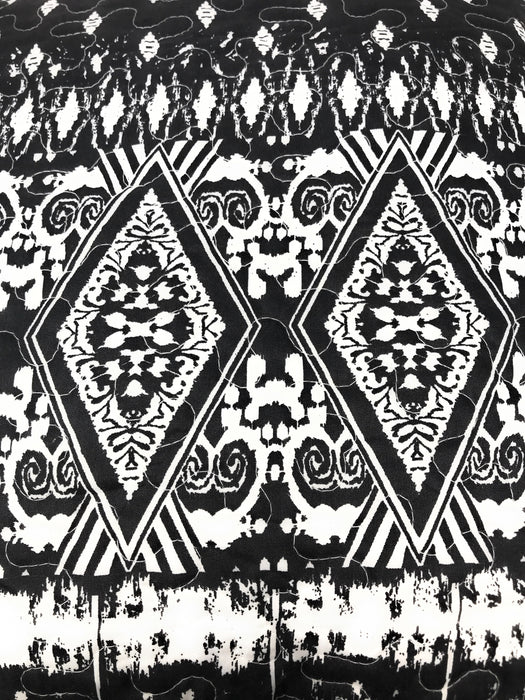 DaDa Bedding Aztec Black & White Diamonds Throw Pillow Covers - 18" x 18" 2-Pack (C14800-1-CC)-DaDa Bedding Collection