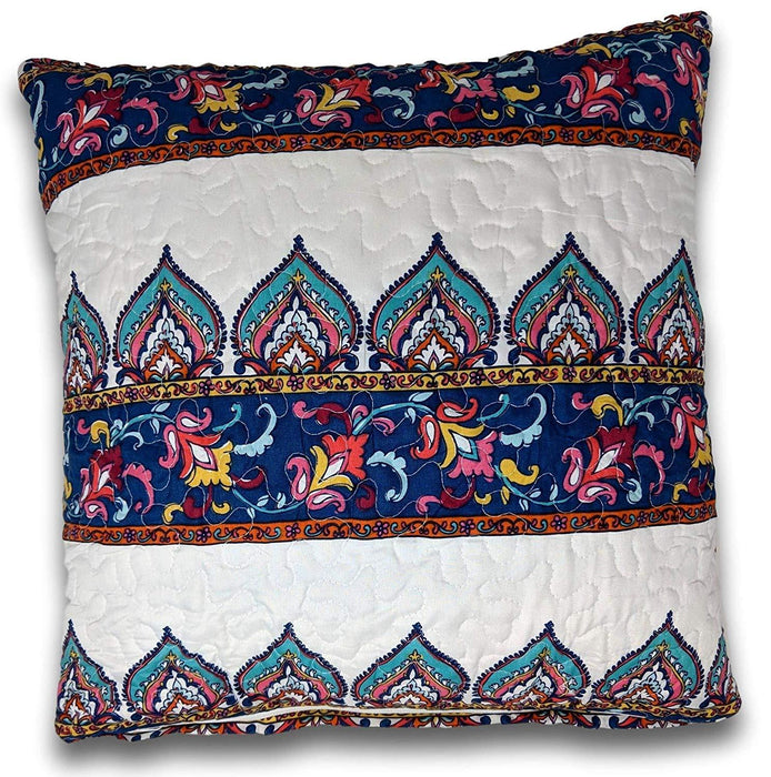 CUSHION COVER - DaDa Bedding Set of Two Bohemian Earthy Meadow Throw Pillow Covers, 18" x 18", 2-PCS (160553-9-CC) - DaDa Bedding Collection