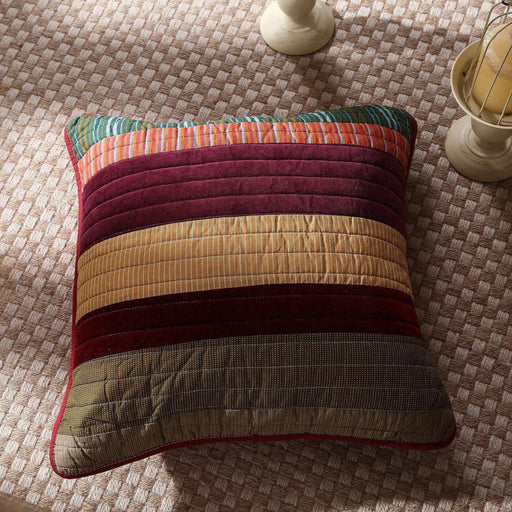 DaDa Bedding Set of Two Desert Sands Striped Velveteen Cushion Covers, 18", 2-PCS (JHW-577-CC) - DaDa Bedding Collection