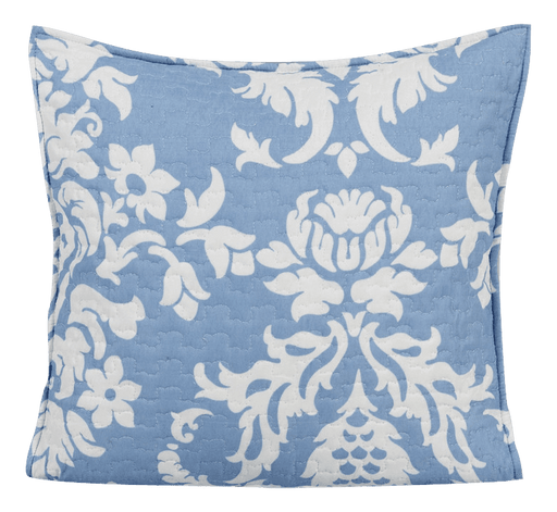 DaDa Bedding Set of Two Enchanted Breeze Victorian Square Cushion Covers, 18", 2-PCS (ElizabethBlue) - DaDa Bedding Collection