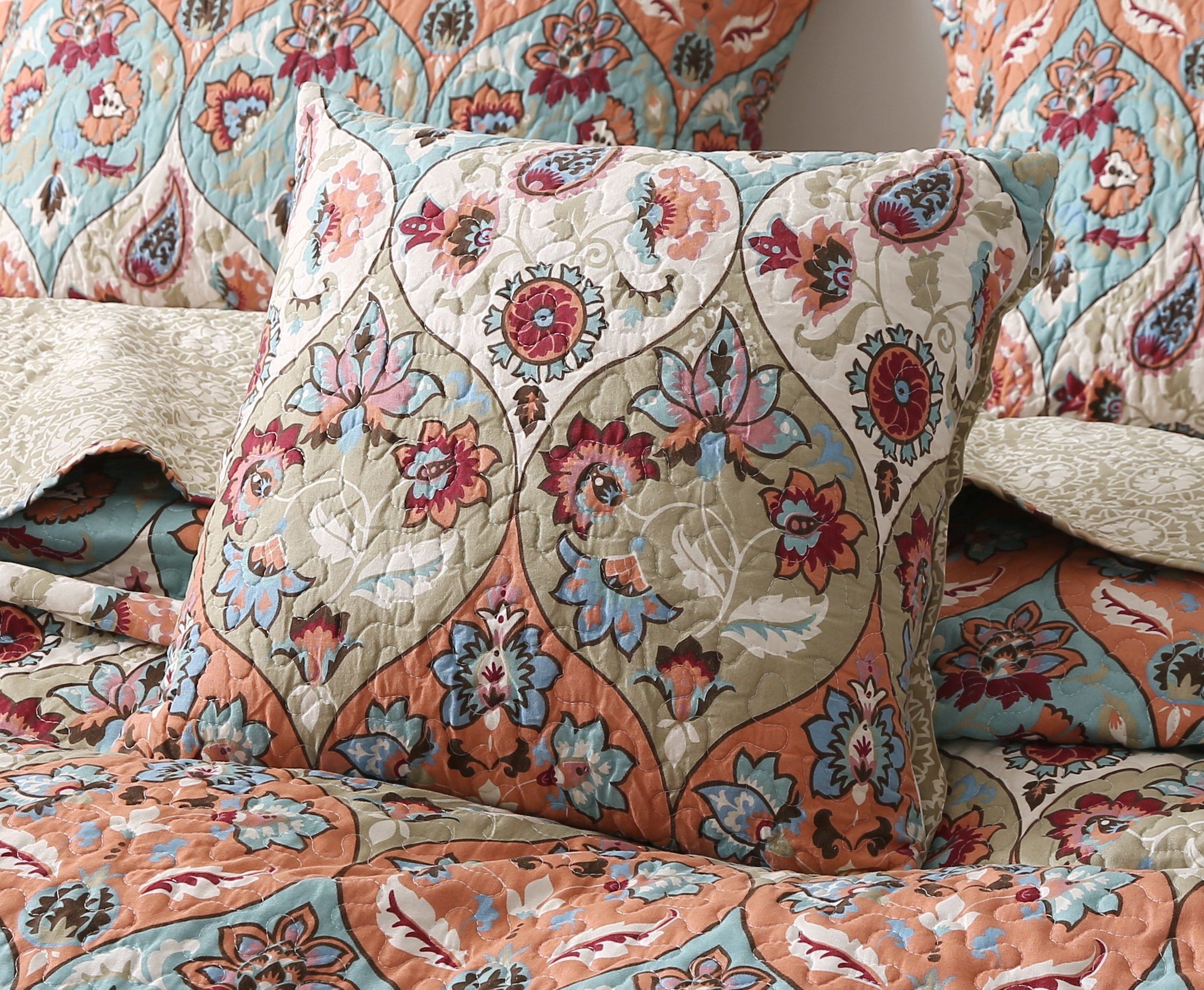 DaDa Bedding Set of Two Garden Party Bohemian Throw Pillow Covers (LH1403) - DaDa Bedding Collection